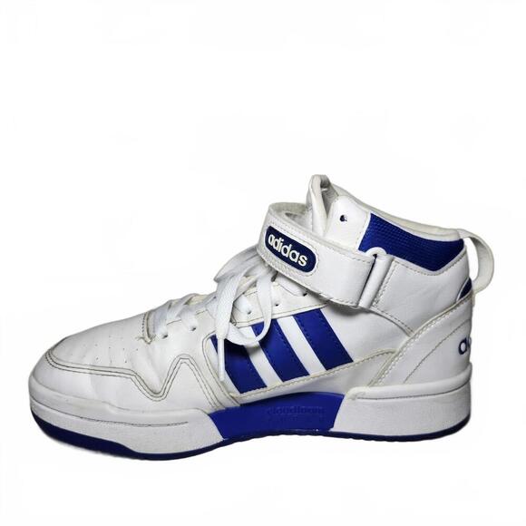 Adidas Men's Sneakers Size 7 White Blue High Top - Picture 5 of 9